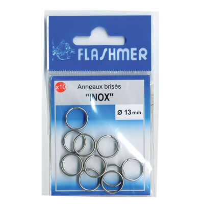 Anneaux Bris&eacute;s Flashmer Inox (x10) - Anneaux bris&eacute;s | Pacific P&ecirc;che