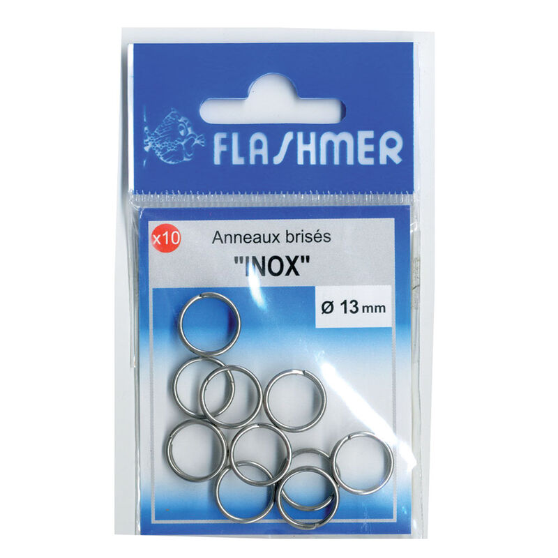 Anneaux Bris&eacute;s Flashmer Inox (x10) - Anneaux bris&eacute;s | Pacific P&ecirc;che
