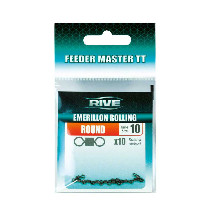 Emerillon Rolling Rive Round - Taille 10 (x10) - Acc. de montage feeder | Pacific P&ecirc;che