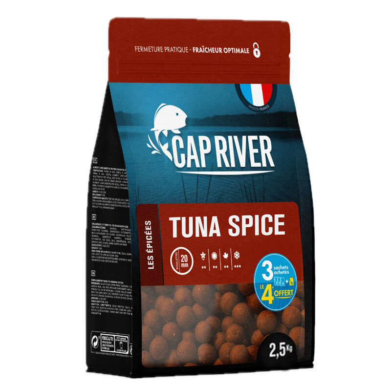 Bouillettes Cap River Tuna Spice 2.5kg - Denses | Pacific P&ecirc;che