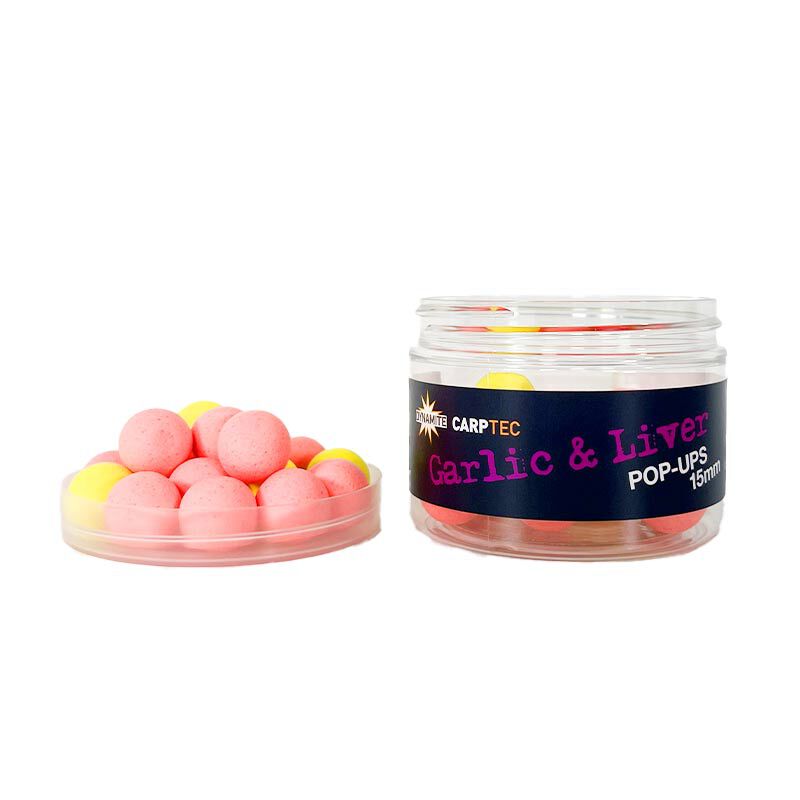 Pop-Ups Dynamite Baits CarpTec Garlic & Liver 15mm - Flottantes | Pacific P&ecirc;che