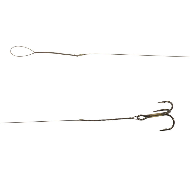 Avancon acier carnassier cannelle megaflex 40cm 7.5kg triple (x3) - Bas de ligne mont&eacute;s | Pacific P&ecirc;che