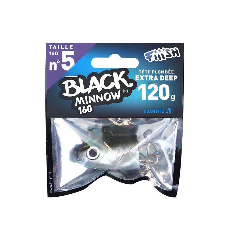 Tete plombee fiiish black minnow160 extra deep 120g (x1) - T&ecirc;tes Plomb&eacute;es | Pacific P&ecirc;che