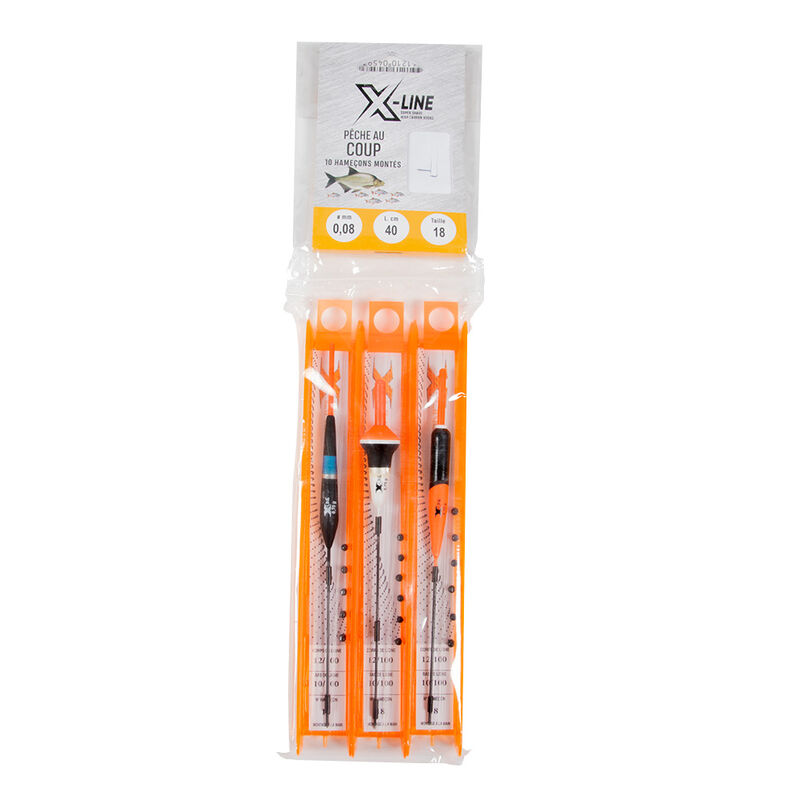 Lignes mont&eacute;es coup x-line kit 3 lignes + hame&ccedil;ons mont&eacute;s - Lignes Mont&eacute;es | Pacific P&ecirc;che