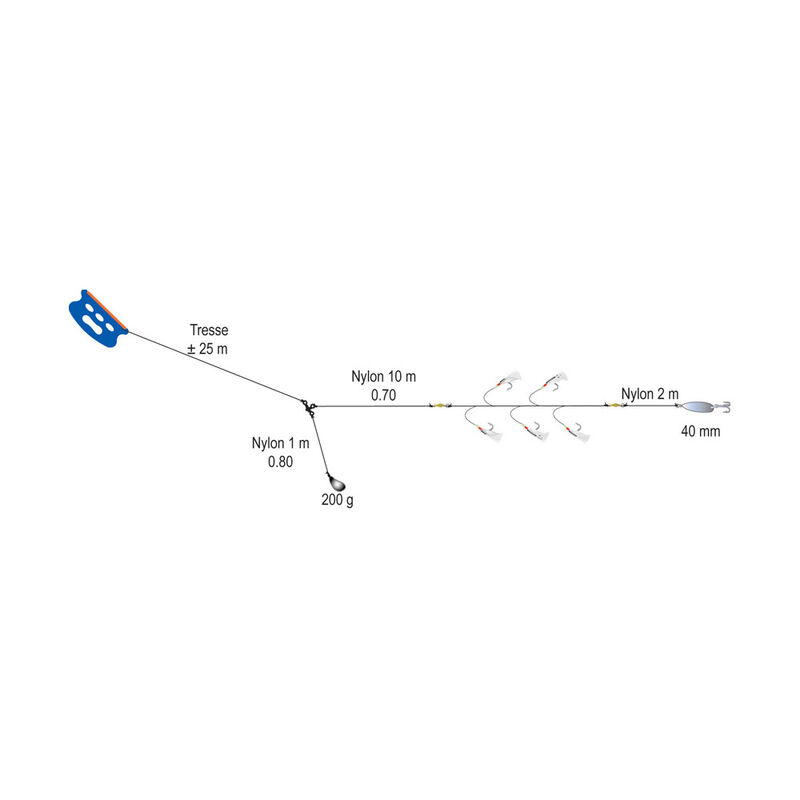 Ligne de traine mer flashmer eco line abysse - Bas de Lignes / Lignes Mont&eacute;es | Pacific P&ecirc;che