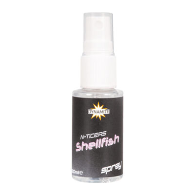 Spray Dynamite Baits N-Ticers Shellfish 30ml - Boosters / dips | Pacific P&ecirc;che