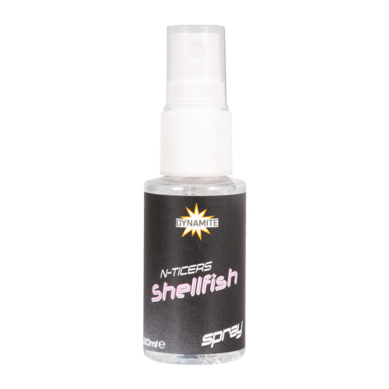 Spray Dynamite Baits N-Ticers Shellfish 30ml - Boosters / dips | Pacific P&ecirc;che