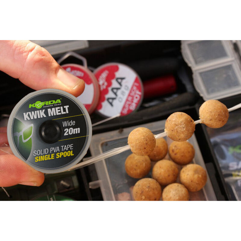 Ruban soluble carpe korda kwik melt 5mm pva (40m) - Fils | Pacific P&ecirc;che