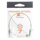 Bas de ligne acier carnassier x-line power steel 7 brins 40 cm + ham. simple (x3) - Carnassier au pos&eacute; | Pacific P&ecirc;che