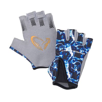 Gants Savage Gear Marine Half Glove Sea Blue - Gants | Pacific P&ecirc;che