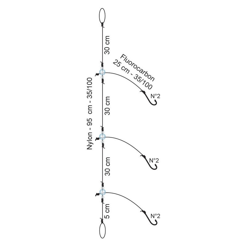 Bas de ligne reversible 3 Hamecons Flashmer - Bas de Lignes / Lignes Mont&eacute;es | Pacific P&ecirc;che