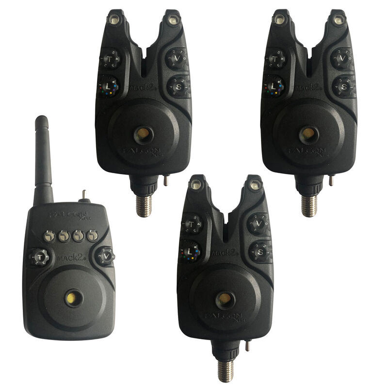 Coffret 3 d&eacute;tecteurs carpe mack2 falcon xpr alarm set + centrale, , large