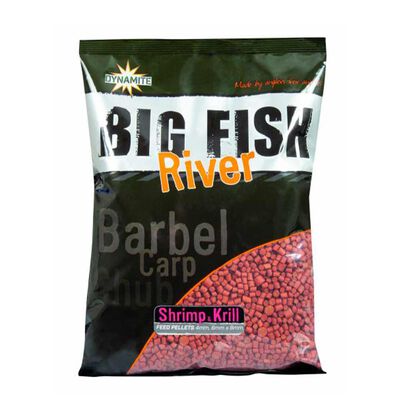 Amorce Dynamite Baits Big Fish River Feed Pellets Ar&ocirc;me Shrimp / Krill 8mm, 1.8kg - Pellets | Pacific P&ecirc;che