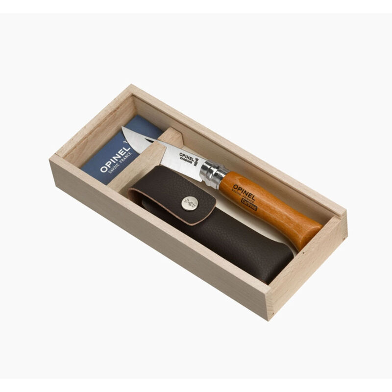 Couteau Opinel Plumier n&deg;08 Carbone + &Eacute;tui - Coutellerie | Pacific P&ecirc;che