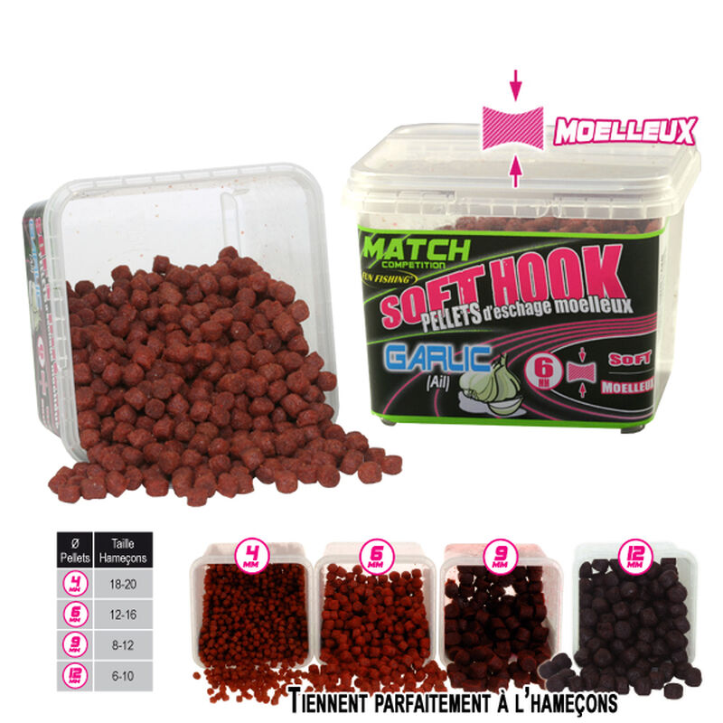 Pellets d'eschage coup fun fishing soft hook pellets ail 120g - Pellets Mous | Pacific P&ecirc;che