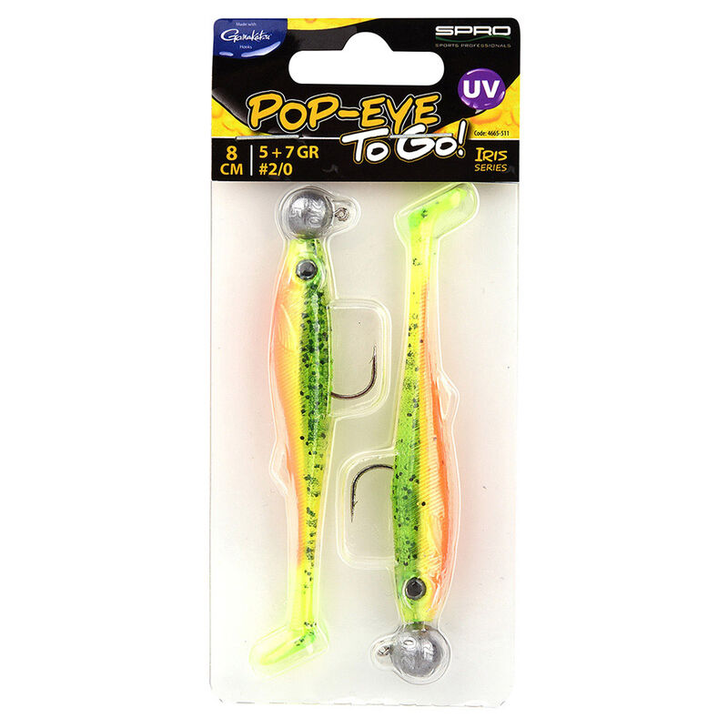 Leurre Souple Shad Mont&eacute; SPRO Iris Popeye 8cm, 5+7g (x2) - Shads | Pacific P&ecirc;che