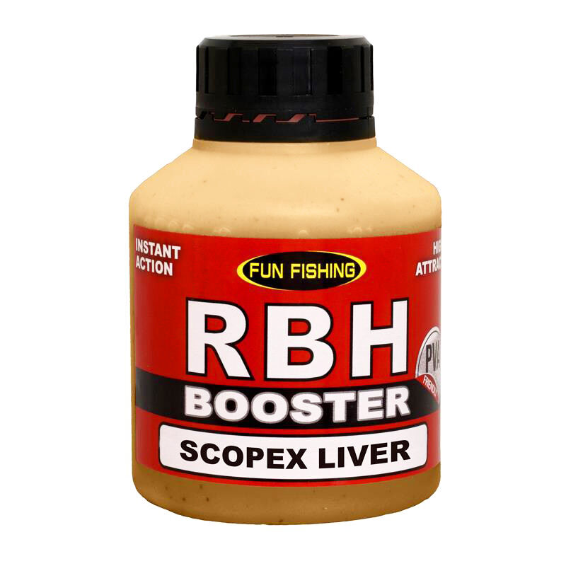 Booster Fun Fishing RBH Scopex & Liver 250ml - Boosters / dips | Pacific P&ecirc;che