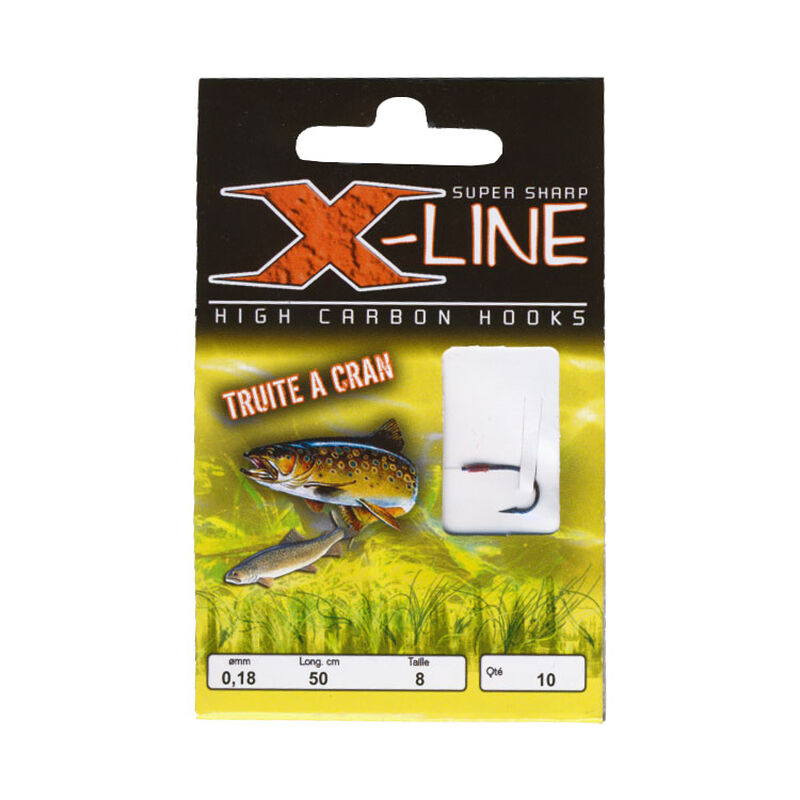 Hame&ccedil;on mont&eacute; truite x-line hm &agrave; cran (x10) - Hame&ccedil;ons mont&eacute;s | Pacific P&ecirc;che
