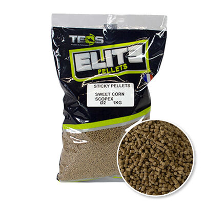 Pellets TEOS Elite Sticky Pellets Natural 2mm 1kg - Pellets | Pacific P&ecirc;che