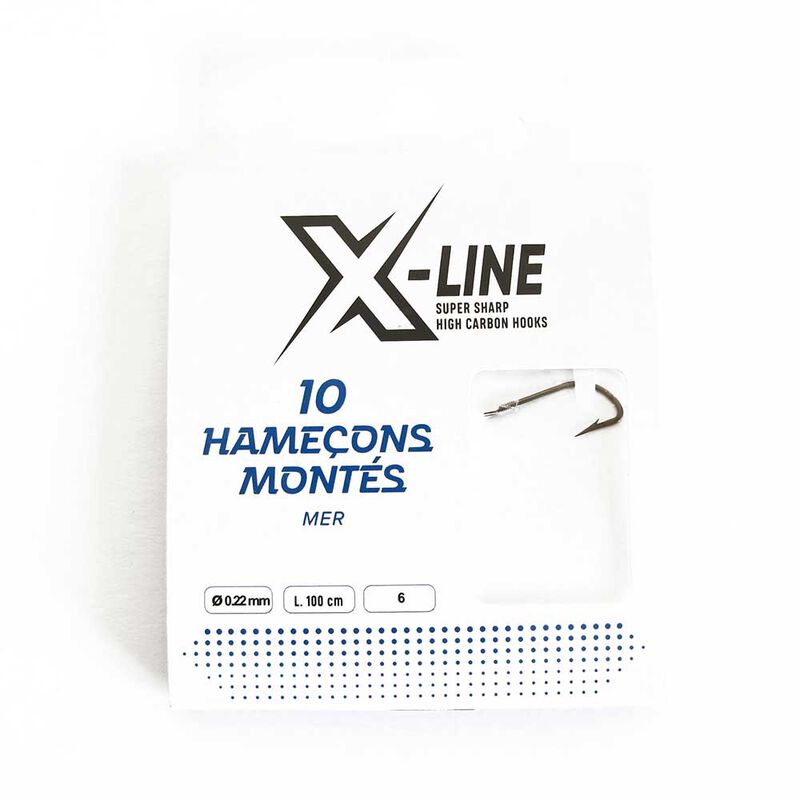 Pochette de 10 hame&ccedil;ons mont&egrave;s x-line mer - Hame&ccedil;ons Mont&eacute;s | Pacific P&ecirc;che