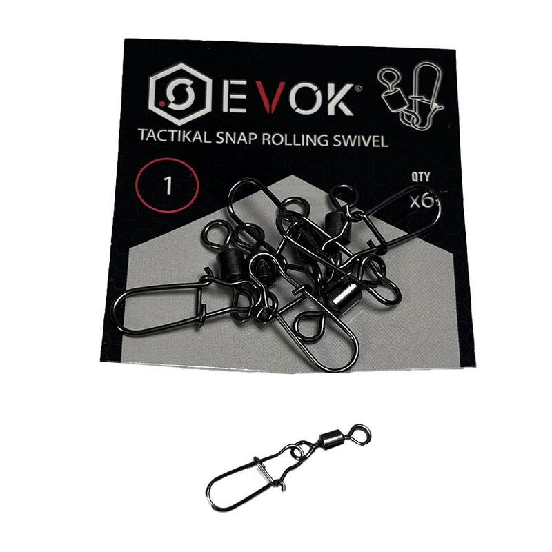 Emerillons Agrafes Evok Tactikal Snap Rolling Swivel x6 - Emerillons et Agrafes | Pacific P&ecirc;che