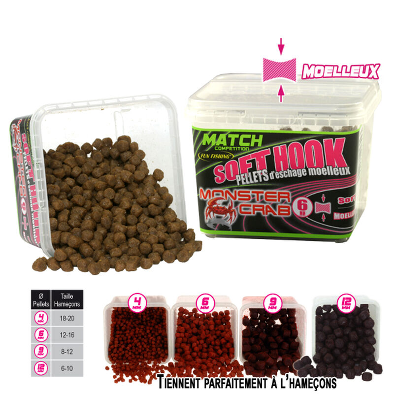 Pellets d'eschage coup fun fishing soft hook pellets monster crab 120g - Pellets Mous | Pacific P&ecirc;che