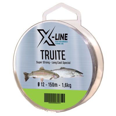 Fil nylon x-line truite 150 m - Fils-nylons | Pacific P&ecirc;che
