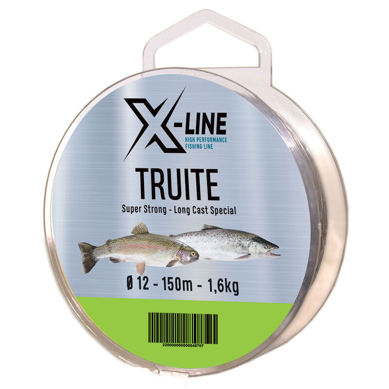 Fil nylon x-line truite 150 m - Fils-nylons | Pacific P&ecirc;che