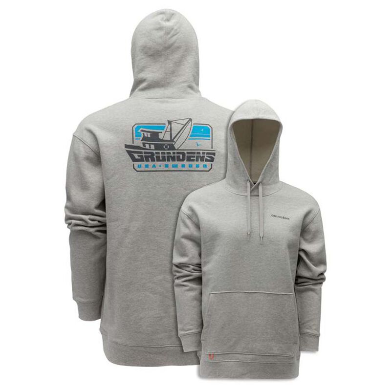 Sweatshirt Grundens Displacement Hoodie Commercial Boat Ahtletic Heather - Sweatshirts | Pacific P&ecirc;che