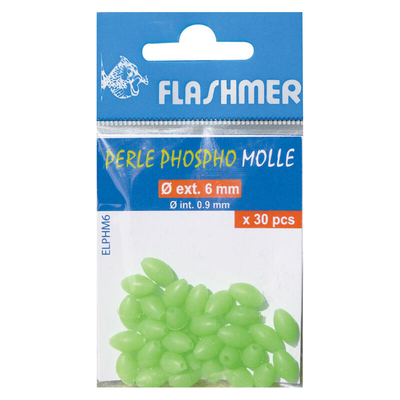 Perles ecoline molles ovales flashmer phosphorescentes - Perles | Pacific P&ecirc;che
