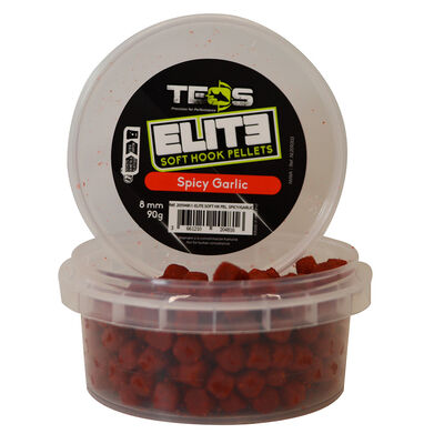 Pellets Soft Hook Teos Elite Spicy Garlic 8mm 90g - Pellets | Pacific P&ecirc;che