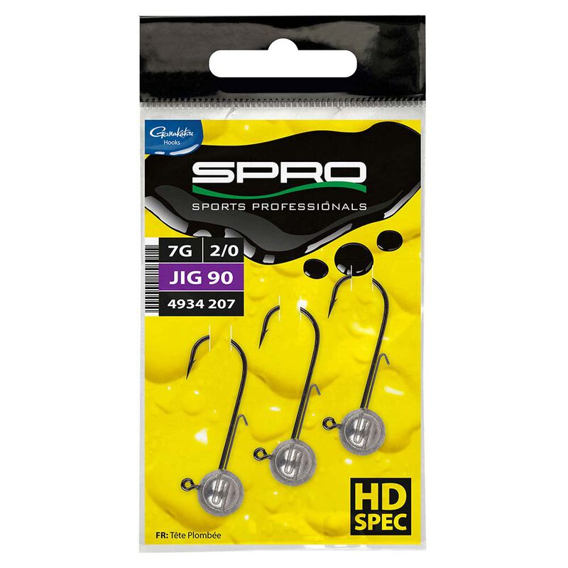 T&ecirc;tes Plomb&eacute;es Spro Round Jighead HD 90 H1/0 (x3) - T&ecirc;tes plomb&eacute;es | Pacific P&ecirc;che