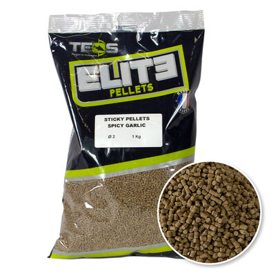 Pellets TEOS Elite Sticky Pellets Spicy Garlic 2mm 1kg - Pellets | Pacific P&ecirc;che