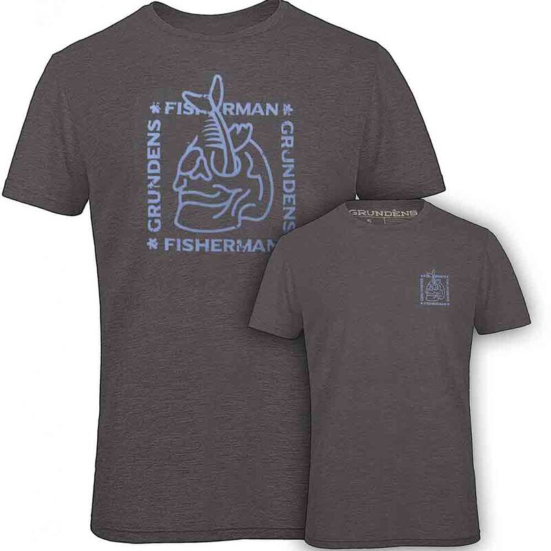 T-shirt Grundens Socket SS Heather Charcoal - T-shirts manches courtes | Pacific P&ecirc;che