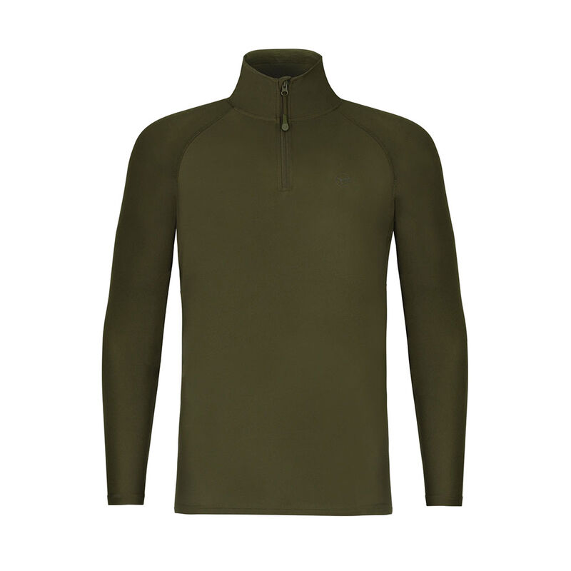 Maillot Korda a manche longue Kool UPF Zip Jersey Dark Olive - T-shirts manches longues UV | Pacific P&ecirc;che