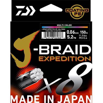 Tresse Daiwa J-Braid Exp X8 Multicolore - 300m - Tresses | Pacific P&ecirc;che