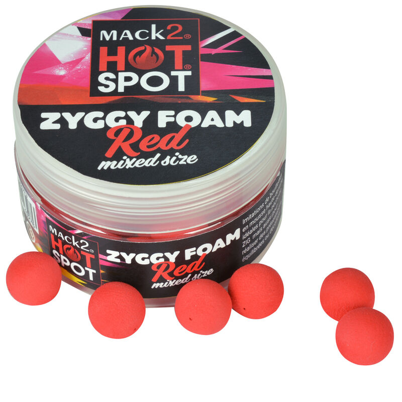 Bouillettes flottantes artificielles carpe mack2 ziggy foam mixed size (x30) - Imitations | Pacific P&ecirc;che