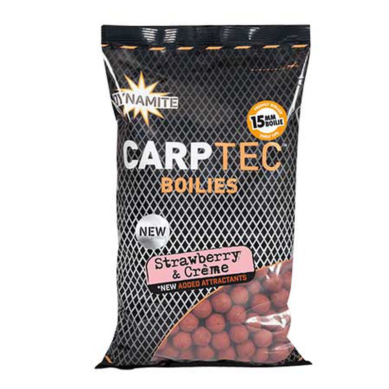 Bouillettes Dynamite Baits Carptec Strawberry et Creme 900gr - Denses | Pacific P&ecirc;che