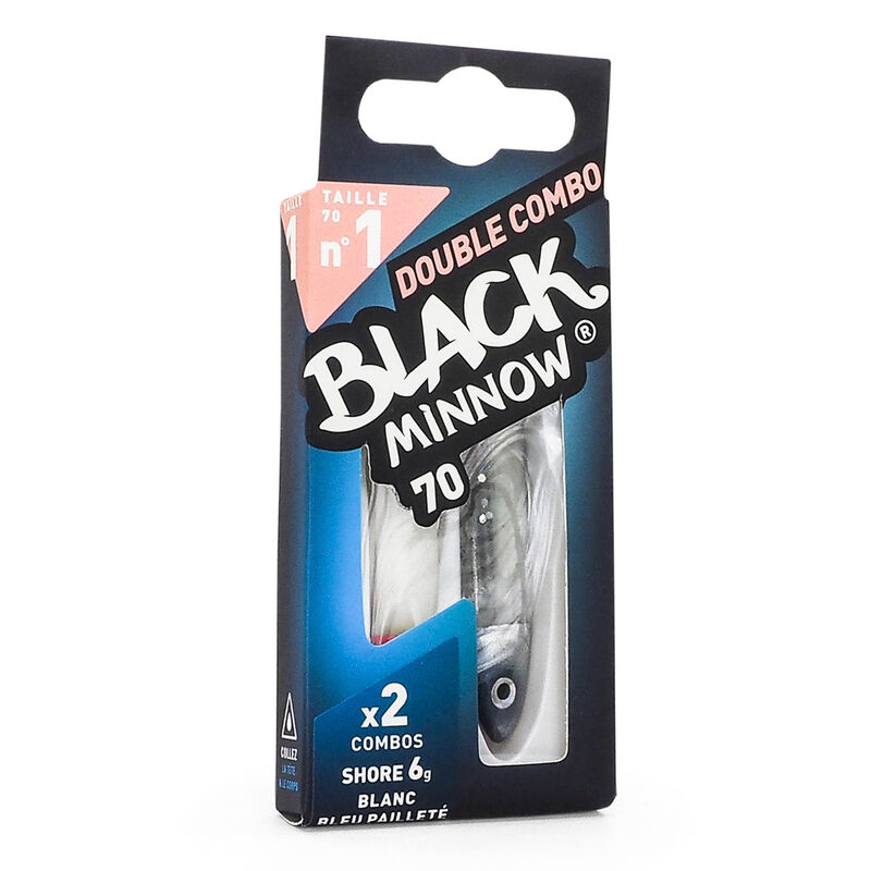 Leurre Souple Shad Fiiish Double Combo Black Minnow Off Shore 7cm, 6g + 3g - Shads | Pacific P&ecirc;che