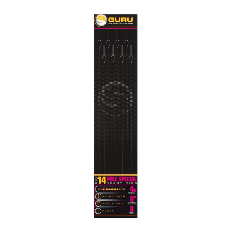 Hame&ccedil;ons mont&eacute;s coup Guru Pole Special Rigs 20cm (x8) - Hame&ccedil;ons &agrave; Palettes | Pacific P&ecirc;che