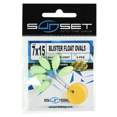 Blister Sunset Float Oval Phospho Vert ST-D 137 - Perles | Pacific P&ecirc;che