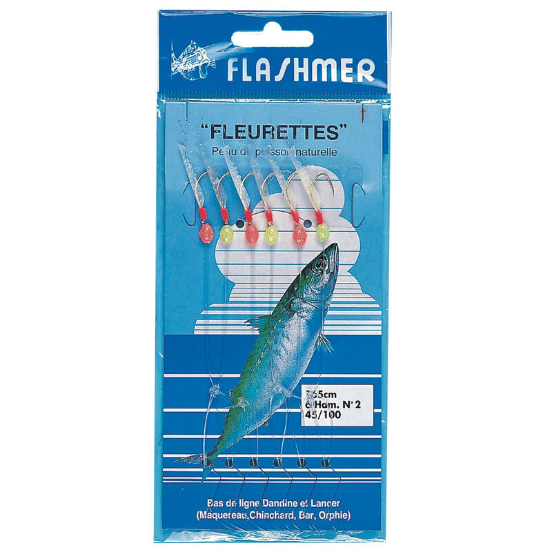 Bas de ligne mer flashmer fleurette naturelle - Bas de Lignes / Lignes Mont&eacute;es | Pacific P&ecirc;che