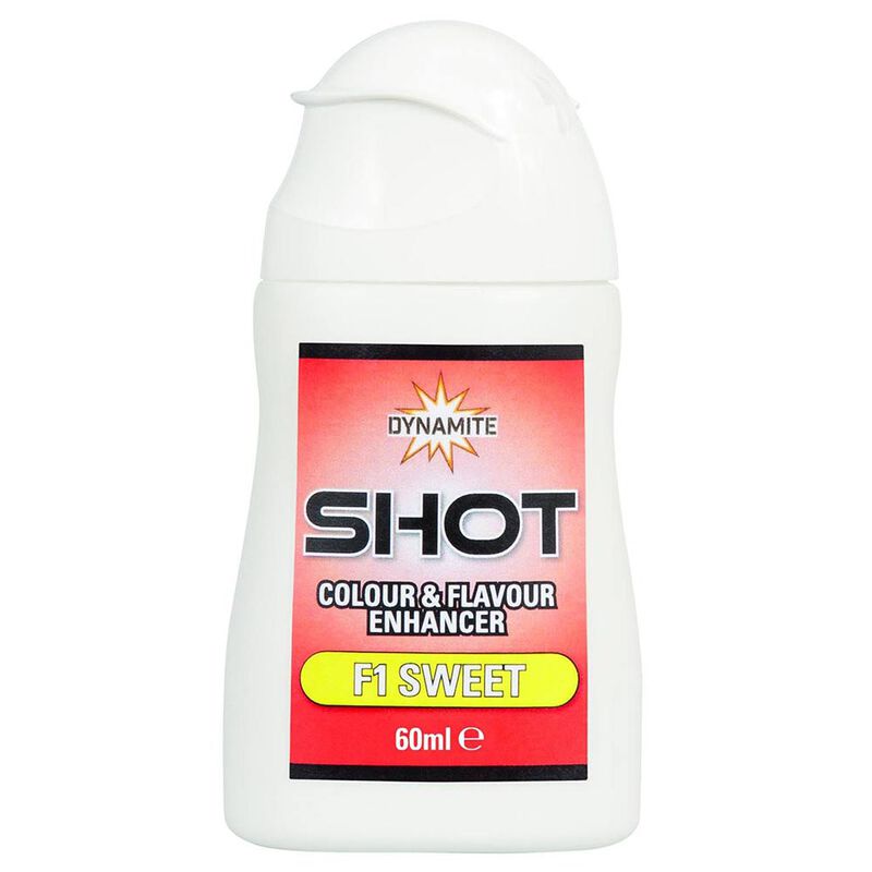 Booster Dynamite Baits Shot F1 Sweet Yellow 60ml - Additifs | Pacific P&ecirc;che