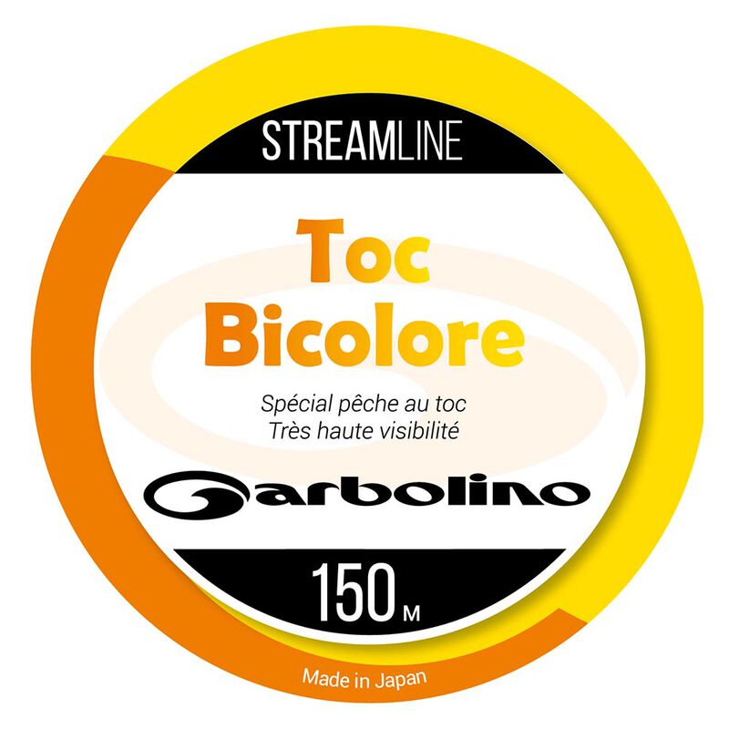 Nylon co-polym&egrave;re bicolore Garbolino STREAMLINE TOC-MONO Orange/jaune 150m - Fils-nylons | Pacific P&ecirc;che