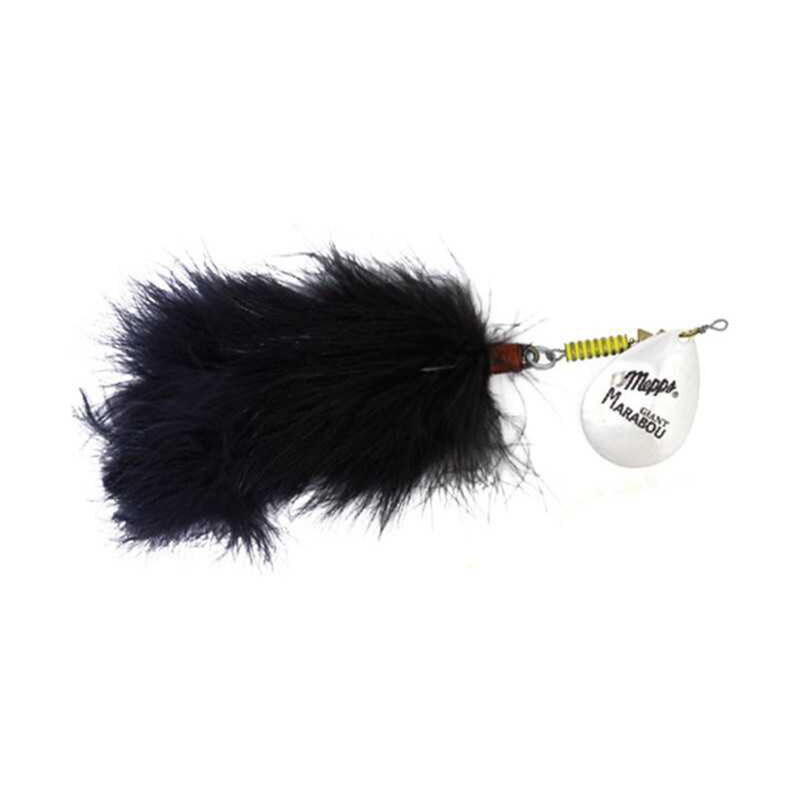 Cuill&egrave;re Tournante Mepps Giant Marabou Argent Noir (x1) - Cuill&egrave;res Tournantes | Pacific P&ecirc;che