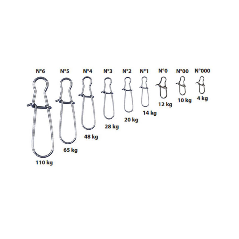 Agrafes flashmer americaine inox (x10) - Agrafes | Pacific P&ecirc;che