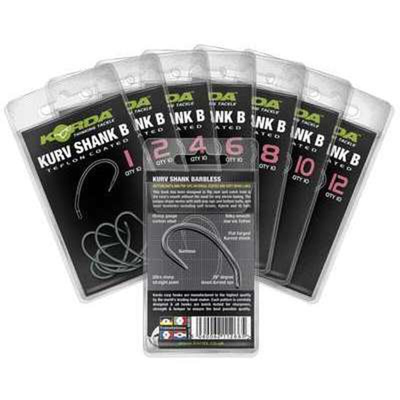 Hame&ccedil;on sans ardillon carpe korda kurv shank barbless - Hame&ccedil;ons | Pacific P&ecirc;che