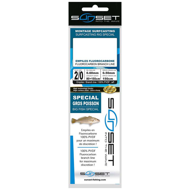 BDL SURFCASTING RS COMPET SPEC GROS POIS/FLUORO SUNSET - Bas de Lignes / Lignes Mont&eacute;es | Pacific P&ecirc;che