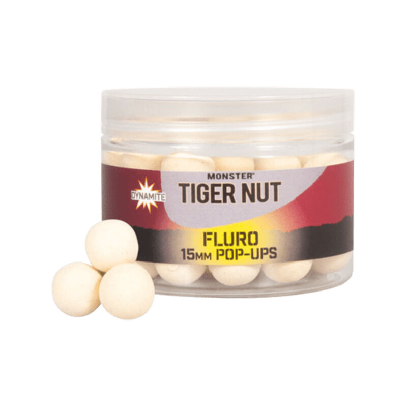 Pop ups Dynamite Baits Monster Tiger Nut White Fluro Pop-Ups - Flottantes | Pacific P&ecirc;che