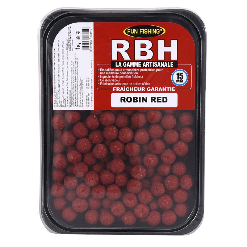 Bouillettes Fun Fishing RBH Boilies Robin Red 800g - Denses | Pacific P&ecirc;che